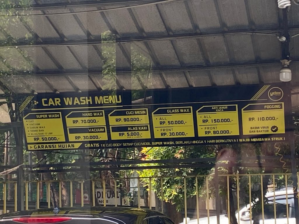 yellow car wash